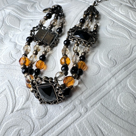 Premier Designs Black and Orange Bracelet multi colored multi strand 7.5 3158 G - Picture 12 of 12